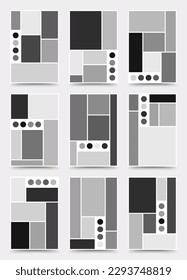 Moodboard template. Photo collage layout. Minimalist Moodboard.