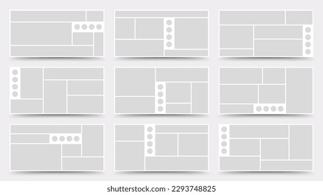 Moodboard template. Photo collage layout. Minimalist Moodboard.