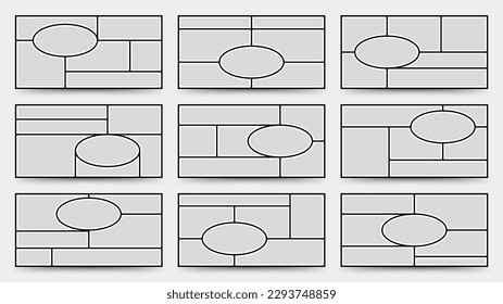 Moodboard-Vorlage. Layout der Fotocollage. Minimalistische Moodboard.