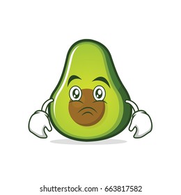 Moody avocado cartoon character collection vector art