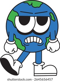 moody earth character vintage illustration vector color