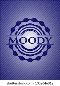 Moody emblem with jean high quality background