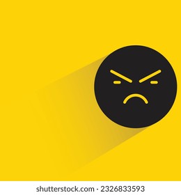 moody face with shadow on yellow background