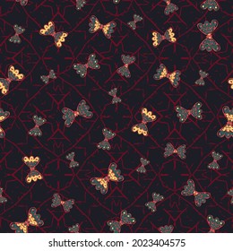 moody moths seamless vector pattern for halloween