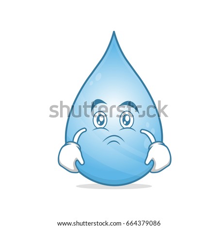 Moody water cartoon character vector illustration collection