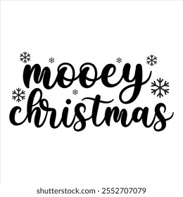 Mooey Christmas  Plaid Christmas T-Shirt Design