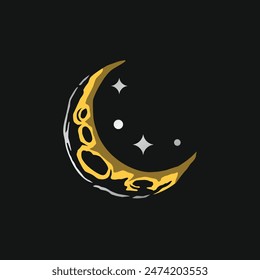 moon abstract logo modern style