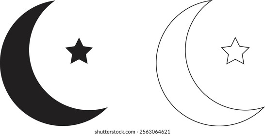 Moon Abstract white isolated Vector illustration