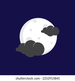 Mond und Cloud-Wire, Hintergrund Navy Blue