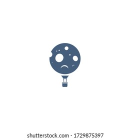 moon adventure logo icon design with simple style