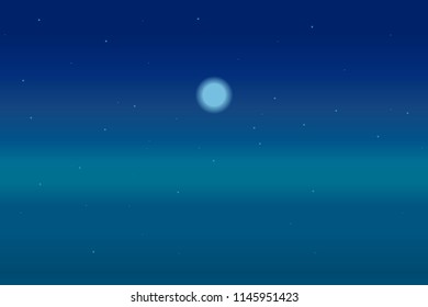 moon against the background of the star sky