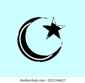 MOON ANAD WITH SKY BLUE BACK GROUND