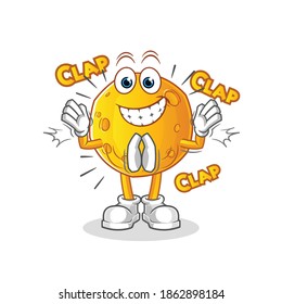moon applause illustration. character vector