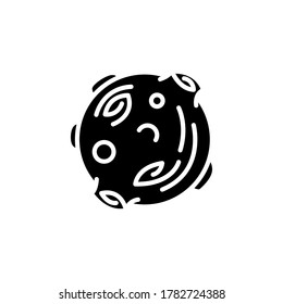Moon astronomical body icon vector. Moon astronomical body simple sign, logo