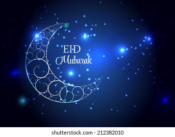 Moon Background for Muslim Community Festival Vector Illustration EPS10