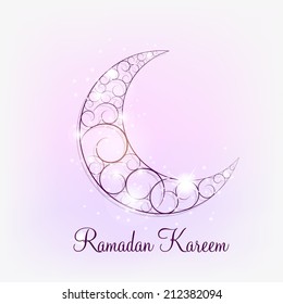 Moon Background for Muslim Community Festival Vector Illustration EPS10