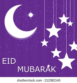 Moon Background for Muslim Community Festival Vector Illustration EPS10