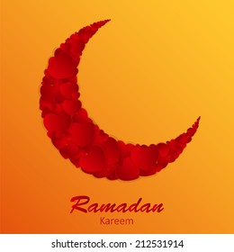 Moon Background for Muslim Community Festival Vector Illustration EPS10 