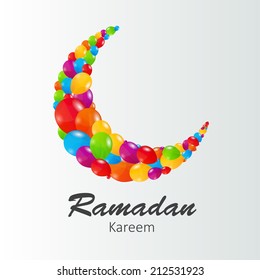 Moon Background for Muslim Community Festival Vector Illustration EPS10 