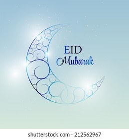 Moon Background for Muslim Community Festival Vector Illustration EPS10 