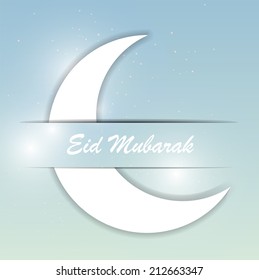 Moon Background for Muslim Community Festival Vector Illustration EPS10 