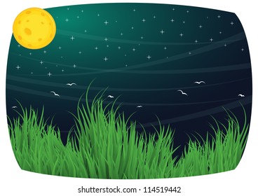 Moon background vector illustration