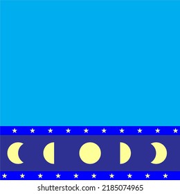 moon bar on blue background with white space suitable for background, website, pattern, wallpaper, poster, banner