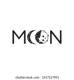 Moon, Moon Base, Rocket, Space Logo Concept Symbol Design