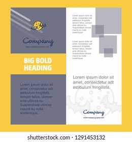 Moon and bats  Company Brochure Title Page Design. Company profile, annual report, presentations, leaflet Vector Background