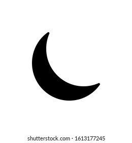 moon black icon flat. simple vector stock illustration eps10 isolated on white background