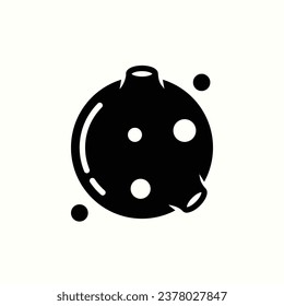 Mondschwarzes Symbol, einzeln auf hellem Hintergrund, ideal für Website, Blog, Logo, Grafikdesign, soziale Medien, Benutzeroberfläche, mobile App