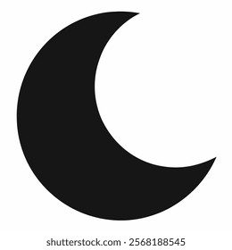 Moon black icon on a white background.