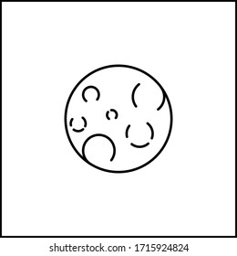 Ilustración vectorial de icono negro lunar