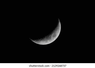 Moon in the black sky