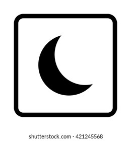 moon  - black vector icon