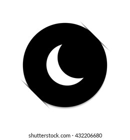 moon  - black vector icon