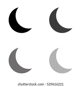 Similar Images, Stock Photos & Vectors of moon - black vector icon