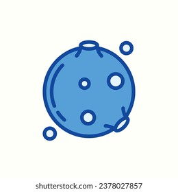 moon blue icon, isolated icon in light background, perfect for website, blog, logo, graphic design, social media, UI, mobile app