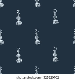 Moon boho seamless pattern