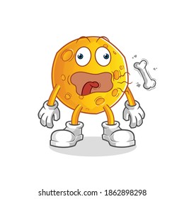 moon burp mascot. cartoon vector