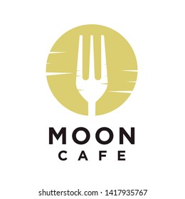 Moon cafe logo / illustration for restaurant brand