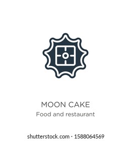 Moon cake icon vector. Trendy flat moon cake icon from food and restaurant collection isolated on white background. Vector illustration can be used for web and mobile graphic design, logo, eps10