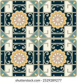 moon cake pattern geometric line style 