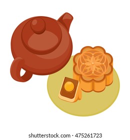 Moon Cake and Teapot