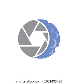Moon Camera Logo Icon Design