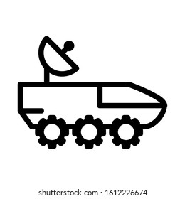 moon car icon with black line style
