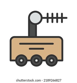 Moon Car icon vector image. Can also be used for Space. Suitable for mobile apps, web apps and print media.