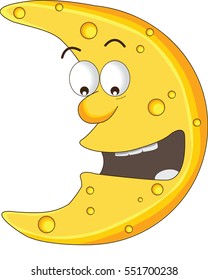 the moon in cartoon