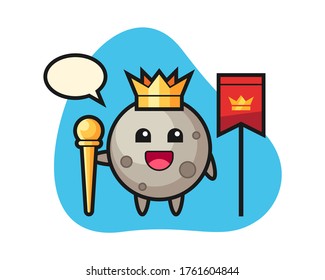 Moon cartoon as a king