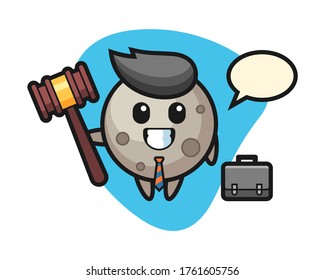 Moon cartoon as a lawyer